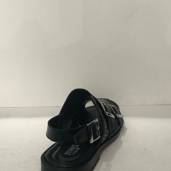 Fennix Italy sandal black leather calf/alligator
